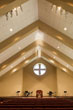 Church interior: showing the lighting system as seen looking to the front of the building